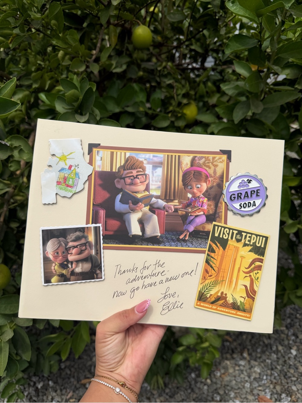 Disney Up Collage - Cream, Purple, Yellow, Green, Brown